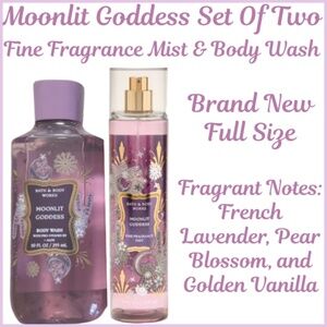 Bath & Body Works Set of 2 - Moonlit Goddess - Body Wash and Fine Fragrance Mist